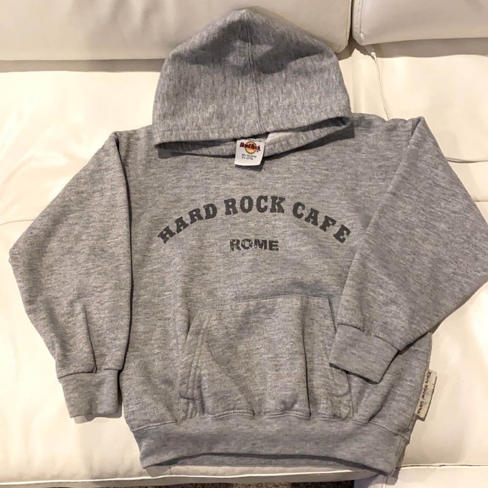 Hard Rock Cafe Rome (Italy) hoodie, Kids Size Medium (6-8) excellent condition
